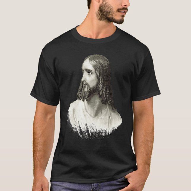 I love Jesus Jesus Christ portrait Saint Face  God T-Shirt (Front)