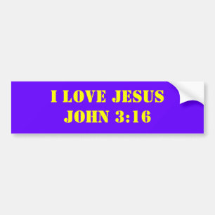I LOVE JESUS JOHN 3:16 BUMPER STICKER