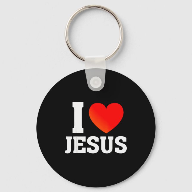 I Love Jesus  Key Ring (Front)