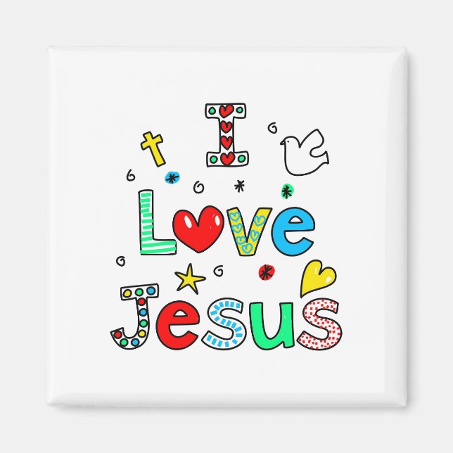 I Love Jesus Magnet (Front)