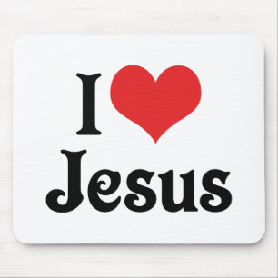 I Love Jesus Mouse Pad