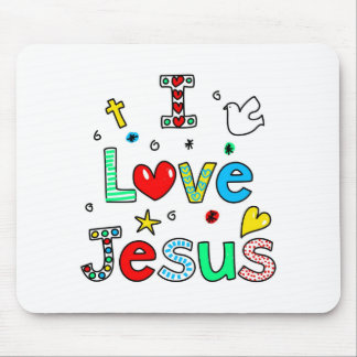 I Love Jesus Mouse Pad