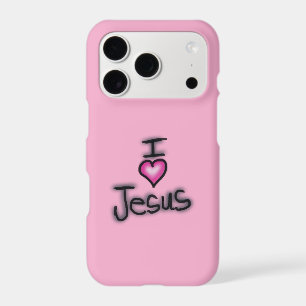 I Love Jesus Pink Heart