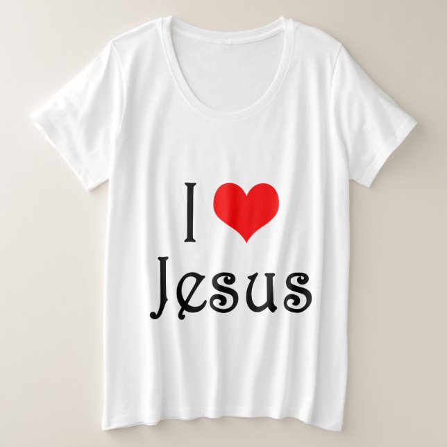 I love Jesus Plus Size T-Shirt (Design Front)