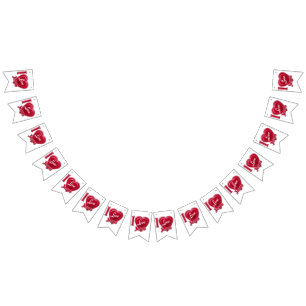 I Love Jesus Red Heart Bunting