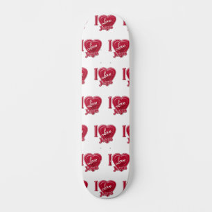 I Love Jesus Red Heart Skateboard