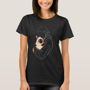I Love Jesus & Siamese Cat Funny Christian God Ble T-Shirt