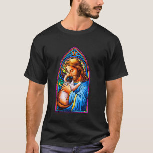 I Love Jesus & Siamese Cat Funny Christian God Ble T-Shirt