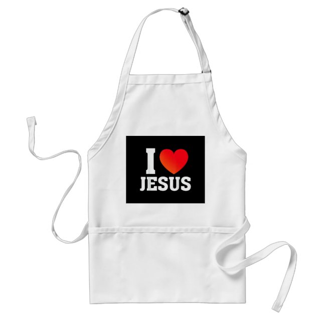 I Love Jesus Standard Apron (Front)
