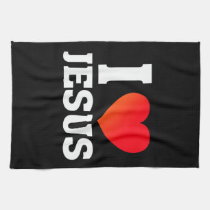 I Love Jesus Tea Towel