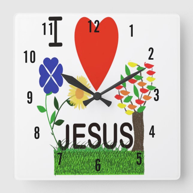 I love Jesus Wall Clock (Front)