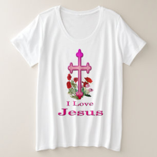 I love Jesus Womans Christian clothing Plus Size T-Shirt