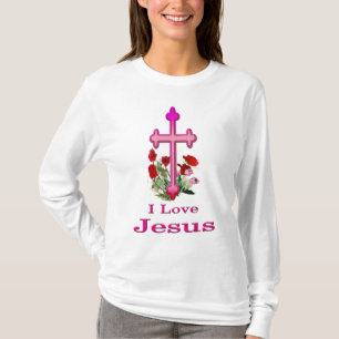 I love Jesus Womans Christian clothing T-Shirt