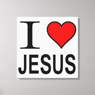 I Love Jesus wrapped Canvas