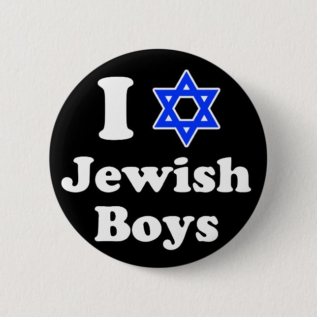 I Love Jewish Boys 6 Cm Round Badge (Front)
