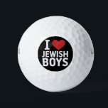 I Love Jewish Boys I Heart Jewish Boys Hanukkah Golf Balls<br><div class="desc">I Love Jewish Boys I Heart Jewish Boys Hanukkah</div>