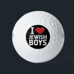 I Love Jewish Boys I Heart Jewish Boys Hanukkah Golf Balls<br><div class="desc">I Love Jewish Boys I Heart Jewish Boys Hanukkah</div>