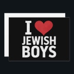 I Love Jewish Boys I Heart Jewish Boys Hanukkah Invitation<br><div class="desc">I Love Jewish Boys I Heart Jewish Boys Hanukkah</div>