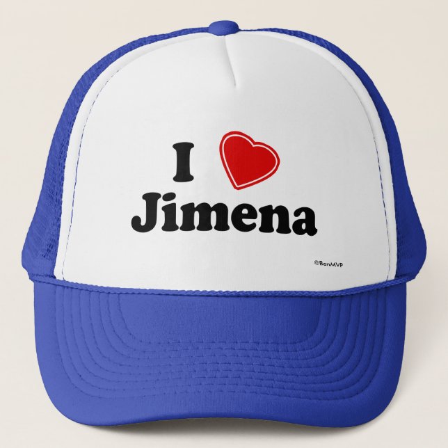 I Love Jimena Trucker Hat (Front)