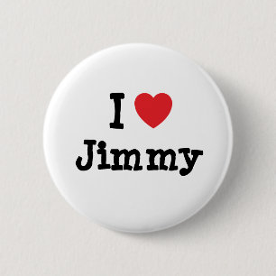 I love Jimmy heart custom personalised 6 Cm Round Badge