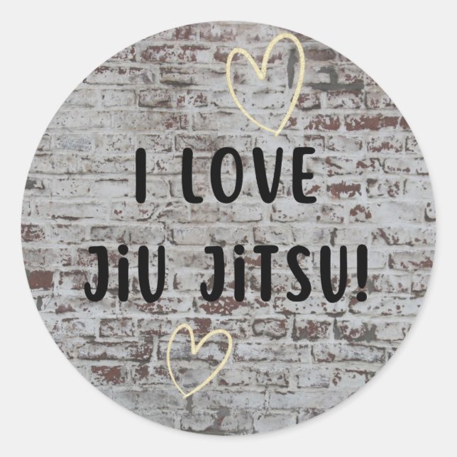 I love Jiu Jitsu sticker  (Front)