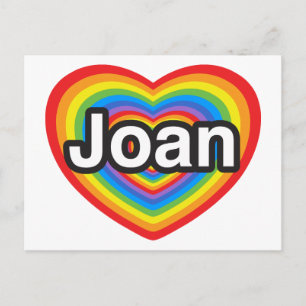 I love Joan. I love you Joan. Heart Postcard
