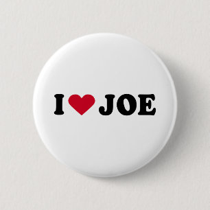 I LOVE JOE 6 CM ROUND BADGE