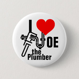 I love Joe the Plumber 6 Cm Round Badge