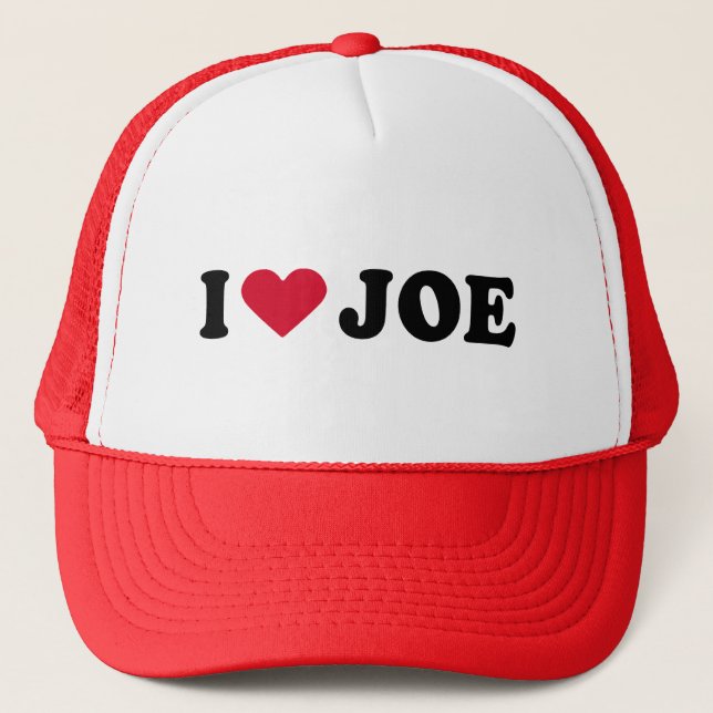 I LOVE JOE TRUCKER HAT (Front)