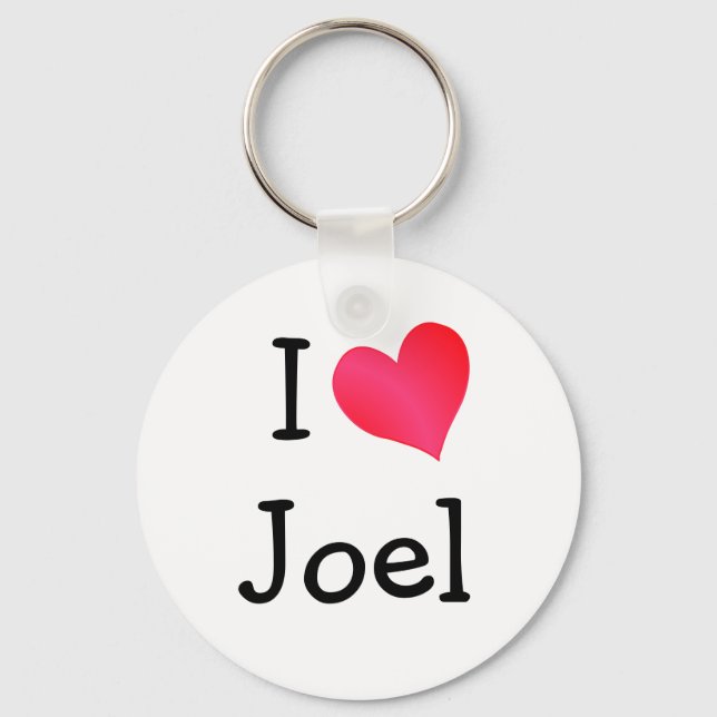 I Love Joel Key Ring (Front)