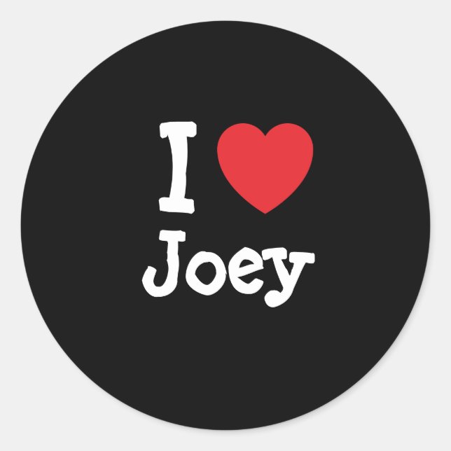 I love Joey heart T-Shirt Classic Round Sticker (Front)