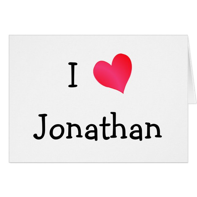 I Love Jonathan (Front Horizontal)