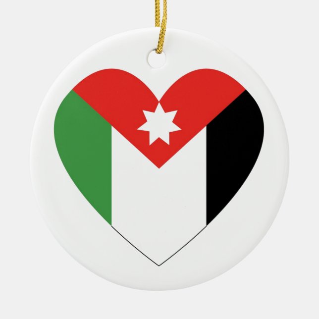 I Love Jordan Ceramic Tree Decoration (Front)