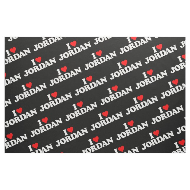 I LOVE JORDAN FABRIC (Fat Quarter)
