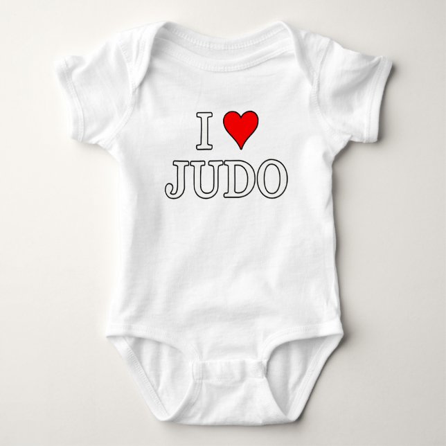 I Love Judo Baby Bodysuit (Front)