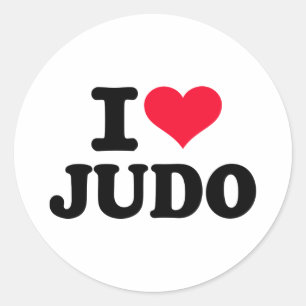I love Judo Classic Round Sticker