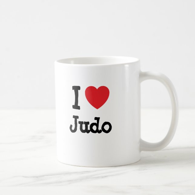 I love Judo heart custom personalised Coffee Mug (Right)