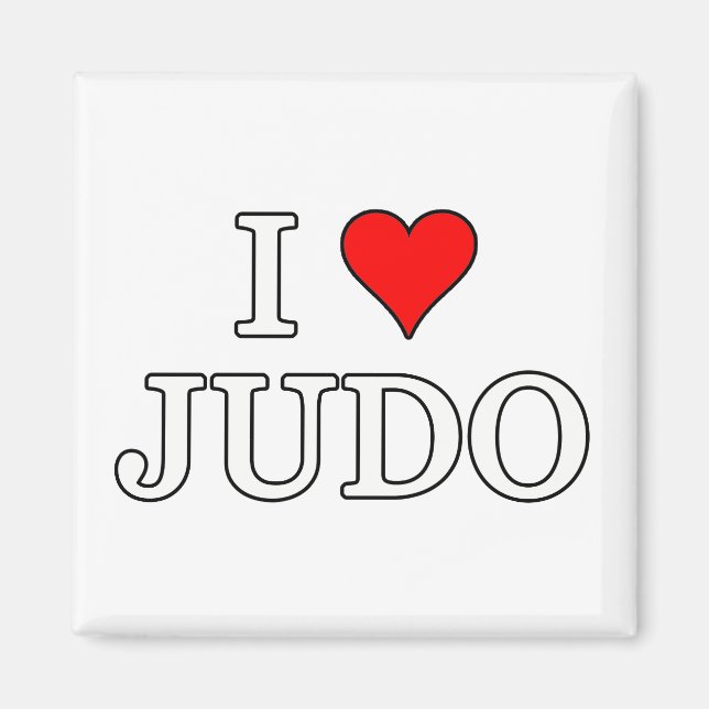 I Love Judo Magnet (Front)