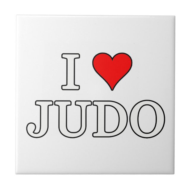 I Love Judo Tile (Front)