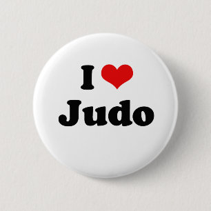 I Love Judo Tshirt 6 Cm Round Badge