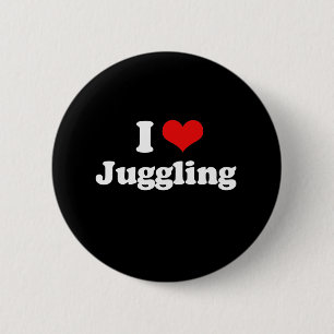 I Love Juggling Tshirt 6 Cm Round Badge