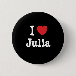 I love Julia heart T-Shirt 6 Cm Round Badge