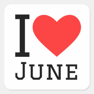 I love jume square sticker