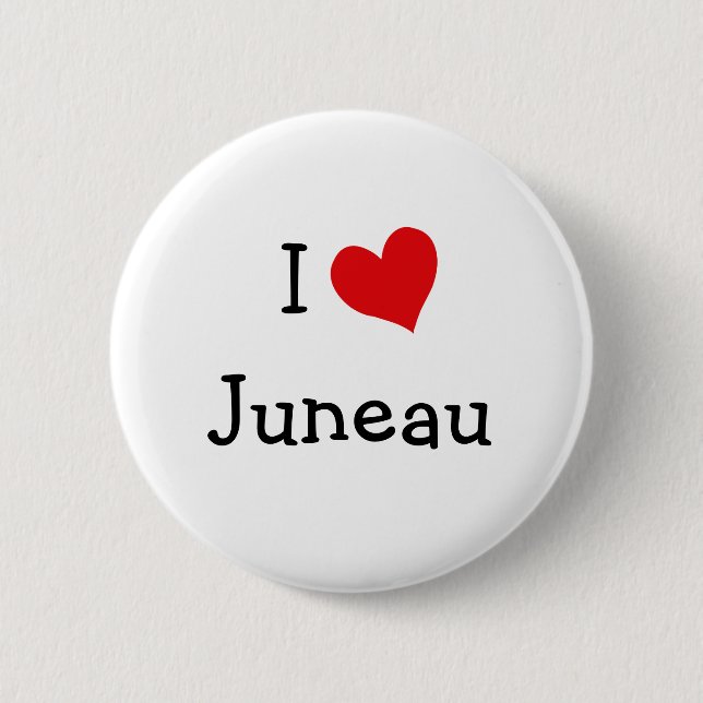 I Love Juneau 6 Cm Round Badge (Front)