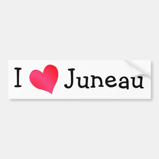 I Love Juneau Bumper Sticker (Front)