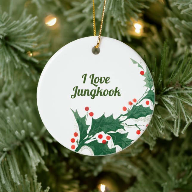 I love Jungkook Korea Christmas Ornament (Tree)