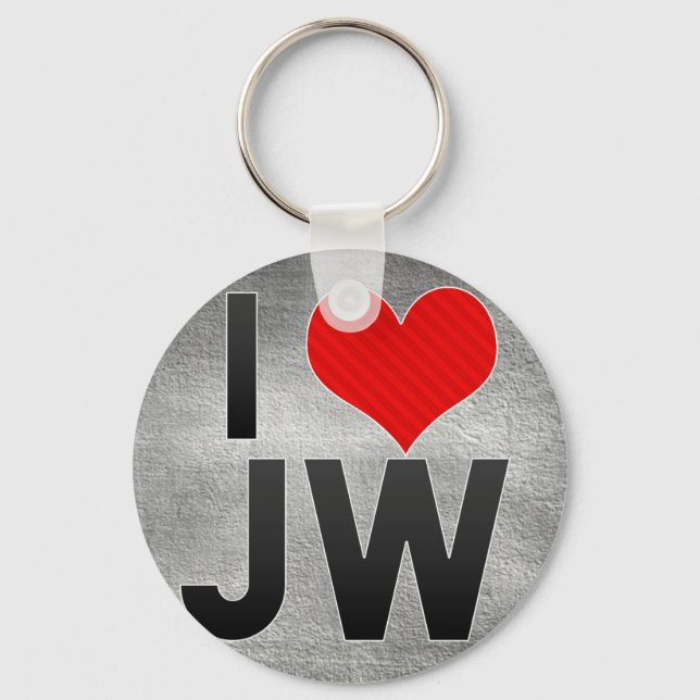 I Love JW Key Ring (Front)