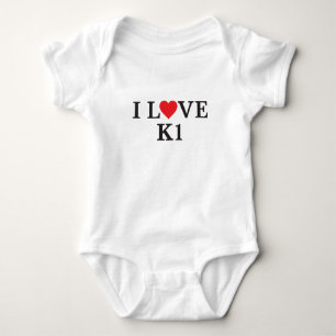 I Love K1 Baby Bodysuit