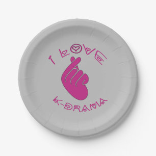 I love K-DRAMA Paper Plate
