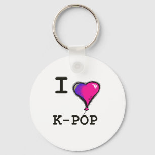 I Love K-POP (hwaiting) T-shirt Tee Key Ring